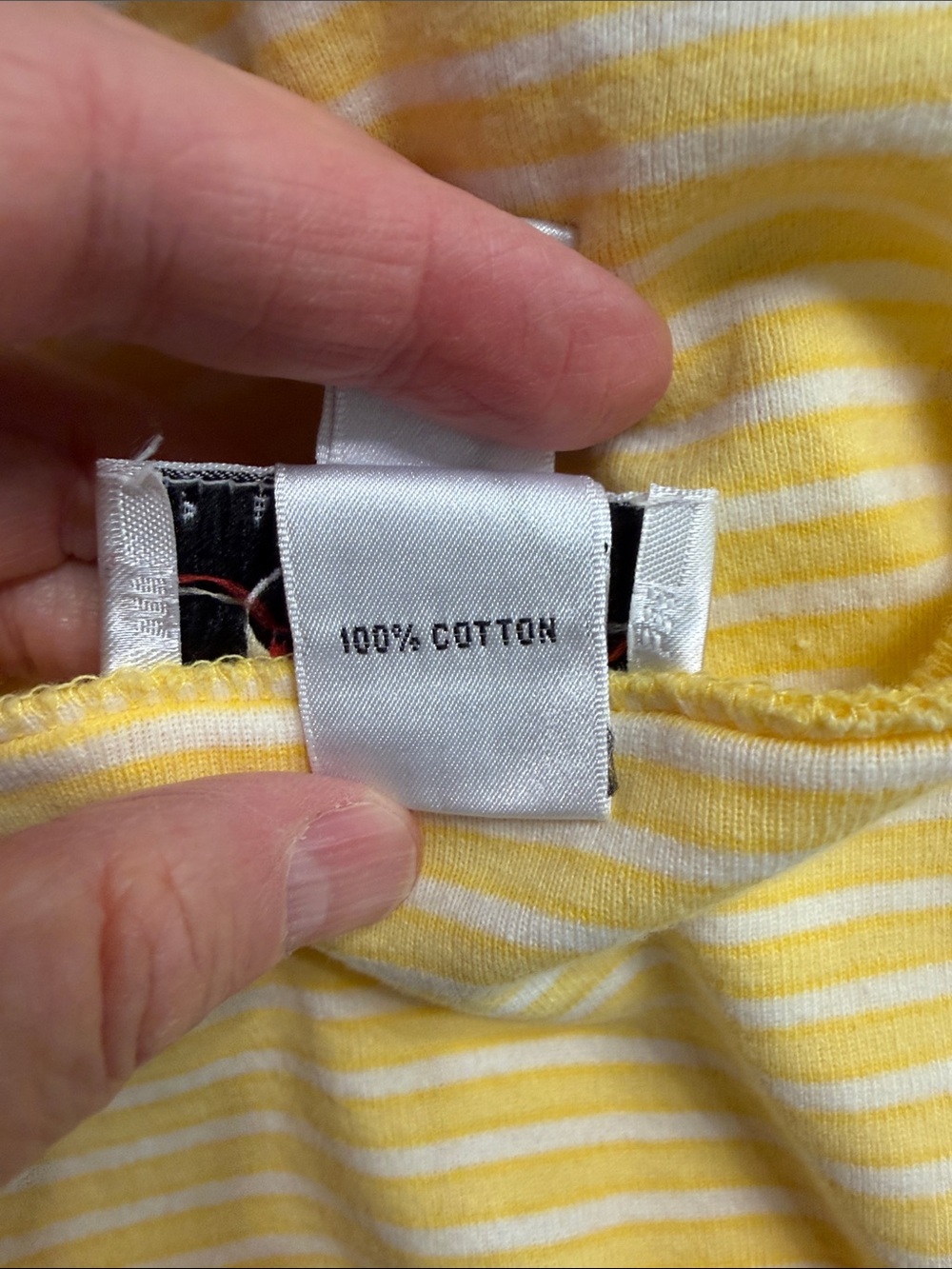 Talbots Yellow and White Striped V-Neck Tank - Picture 5 of 7
